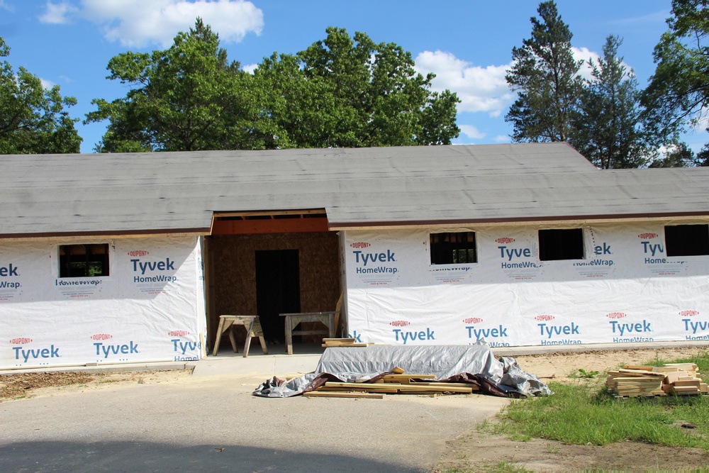 Construction continues for new comfort station at Fort McCoy’s Pine View Campground