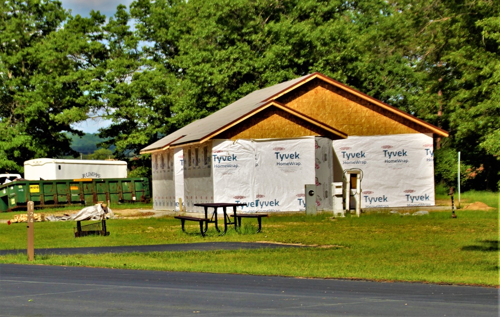 Construction continues for new comfort station at Fort McCoy’s Pine View Campground