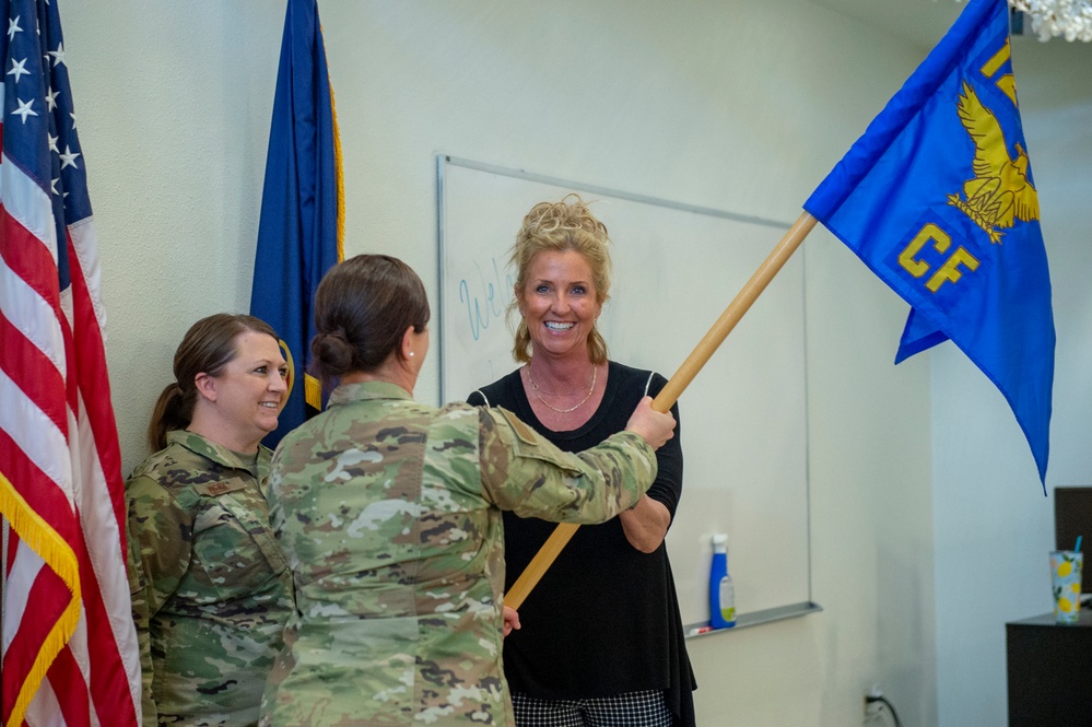 Annie Price Assumes Honarary Command of 124th Communications Squadron
