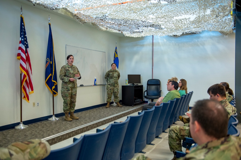 Annie Price Assumes Honarary Command of 124th Communications Squadron