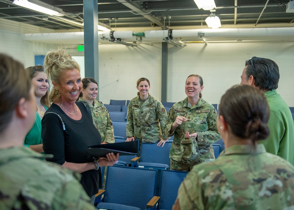 Annie Price Assumes Honarary Command of 124th Communications Squadron