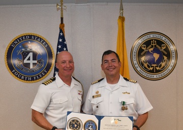 Colombian Navy FLO Receives End of Tour Award