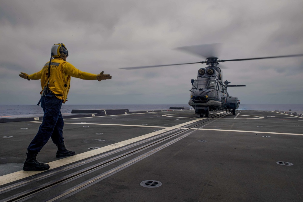 Chilean Helicopter aboard USS Micheal Monsoor