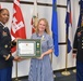 Handura presented service awards prior to change of command