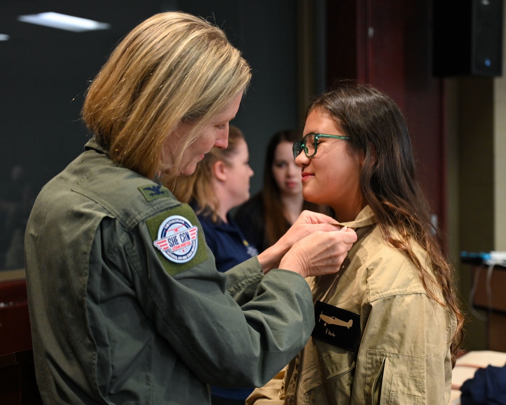 19th AW commander speaks at &quot;S.H.E. Can&quot; aviation camp graduation