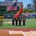 Commanding General of MCRD San Diego Throws the First Pitch at Padres Game