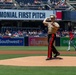 Commanding General of MCRD San Diego Throws the First Pitch at Padres Game