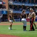 Commanding General of MCRD San Diego Throws the First Pitch at Padres Game