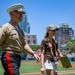 Commanding General of MCRD San Diego Throws the First Pitch at Padres Game