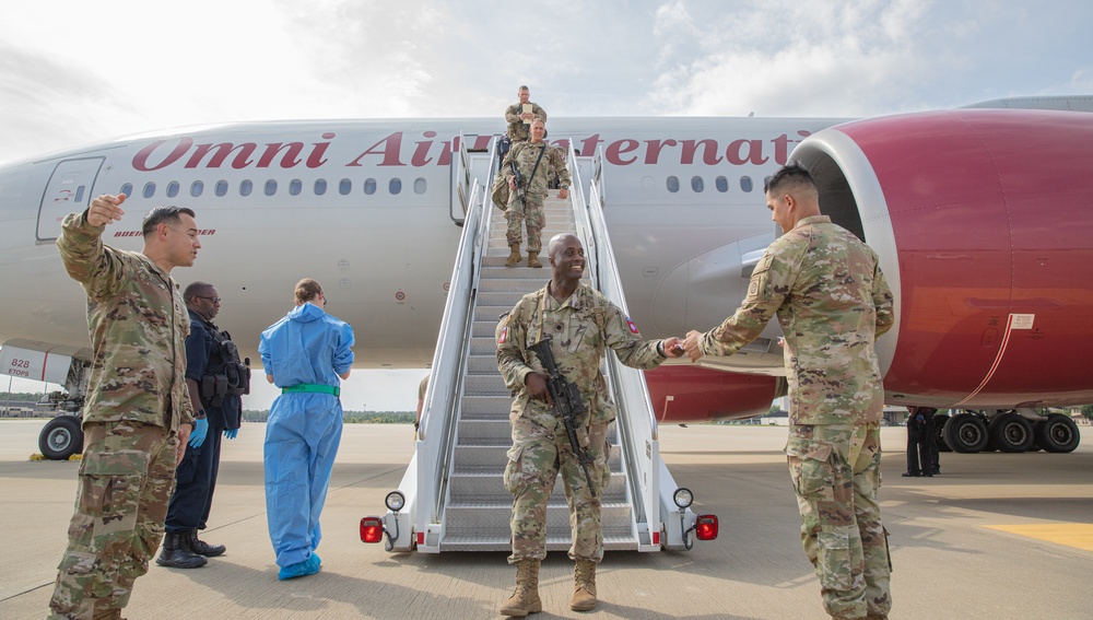 82nd Airborne Division Paratroopers Redeploy Home From Poland