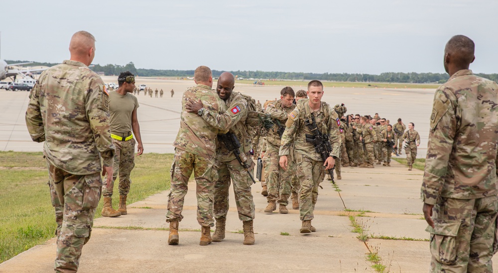 82nd Airborne Division Paratroopers Redeploy Home From Poland