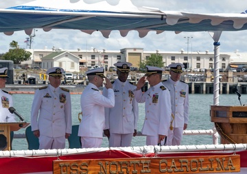 USS North Carolina Conducts Change of Command