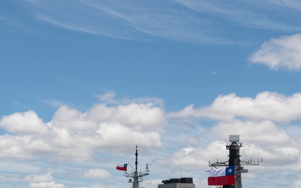 CNS Almirante Lynch arrives at Pearl Harbor for RIMPAC 2022