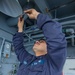USS Antietam (CG 54) Electrician's Mate Secures Electrical Wires