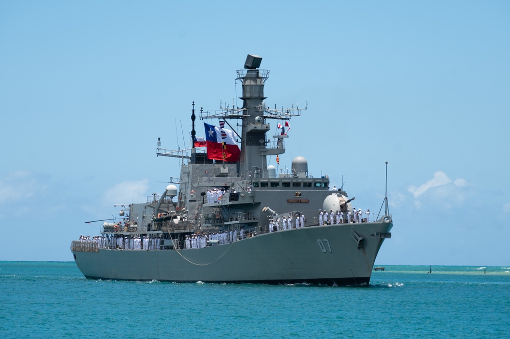 CNS Almirante Lynch arrives at Pearl Harbor for RIMPAC 2022