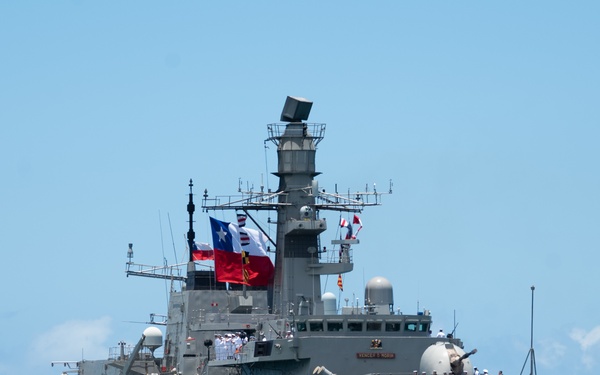 CNS Almirante Lynch arrives at Pearl Harbor for RIMPAC 2022