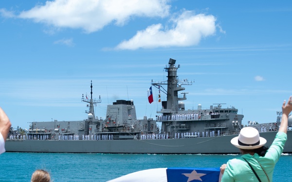 CNS Almirante Lynch arrives at Pearl Harbor for RIMPAC 2022