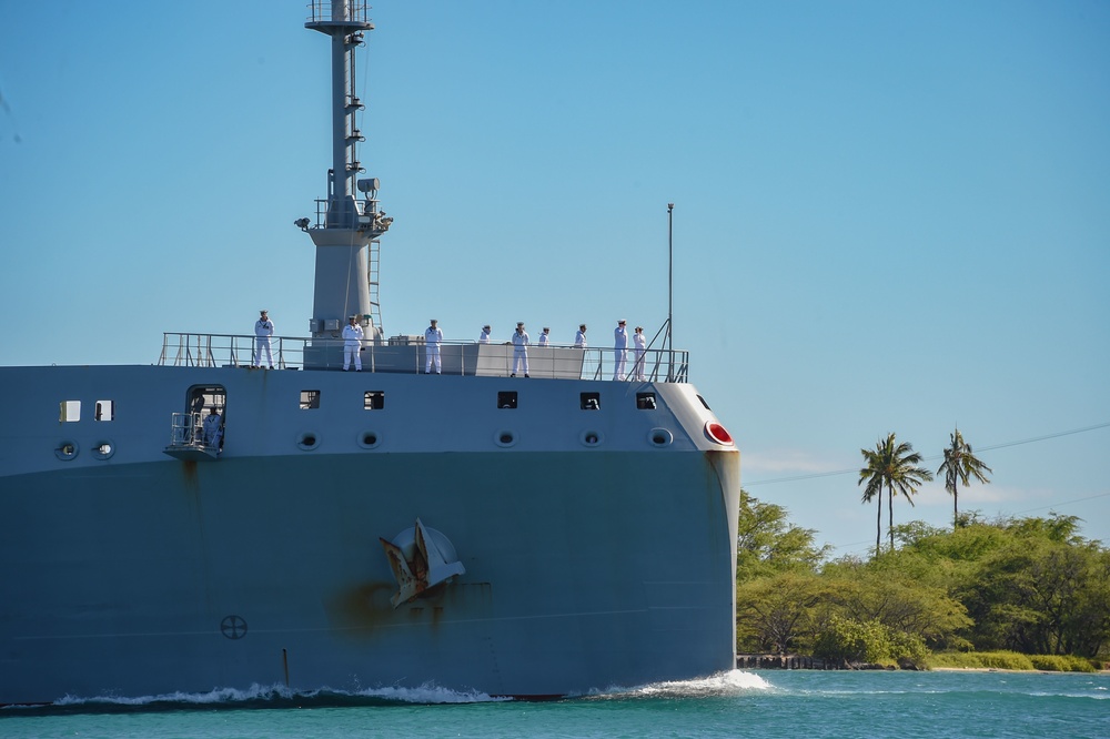 HMNZS Aotearoa arrives at Pearl Harbor for RIMPAC 2022