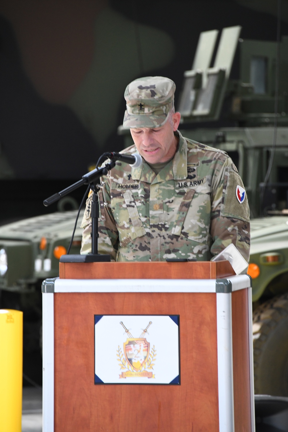 Change of Command ceremony June 16 2022 at the Zutendaal Army Prepositioned Stocks-2 worksite in Belgium