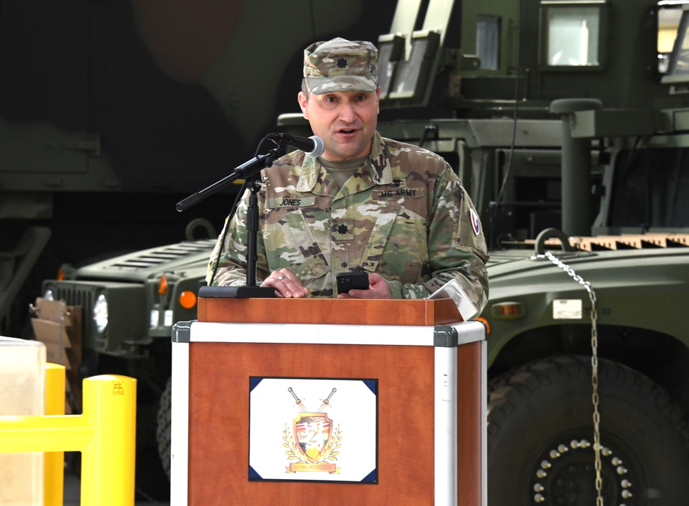 Change of Command ceremony June 16 2022 at the Zutendaal Army Prepositioned Stocks-2 worksite in Belgium