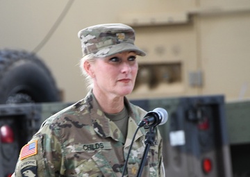 Change of Command ceremony June 16 2022 at the Zutendaal Army Prepositioned Stocks-2 worksite in Belgium