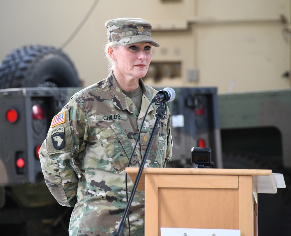 Change of Command ceremony June 16 2022 at the Zutendaal Army Prepositioned Stocks-2 worksite in Belgium