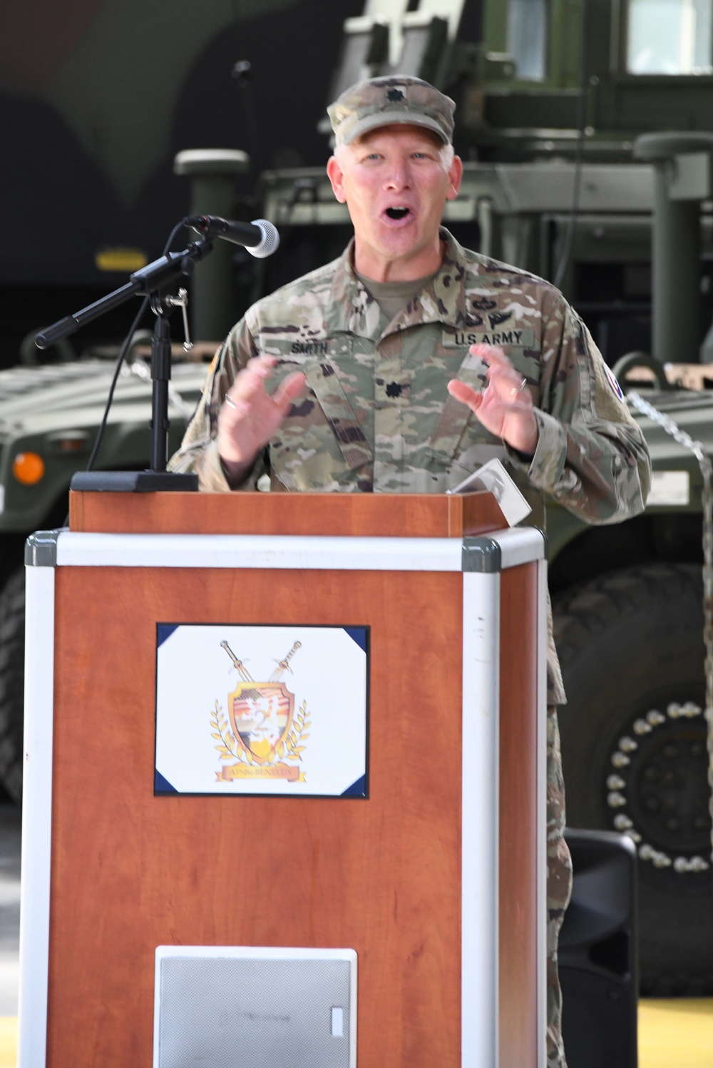 Change of Command ceremony June 16 2022 at the Zutendaal Army Prepositioned Stocks-2 worksite in Belgium