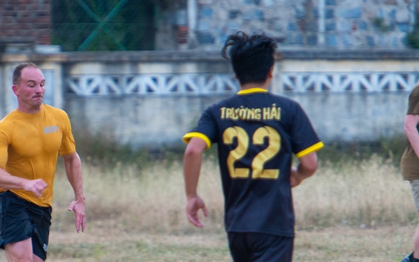 U.S. Navy Sailors and Partners Participate in a Host Nation Outreach Event at the Tuy An Sport Center