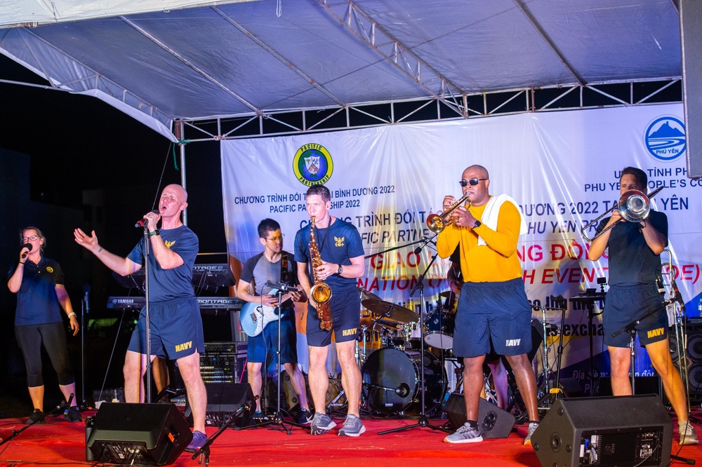U.S. Navy Sailors and Partners Perform at a Host Nation Outreach Event at the Tuy An Sport Center