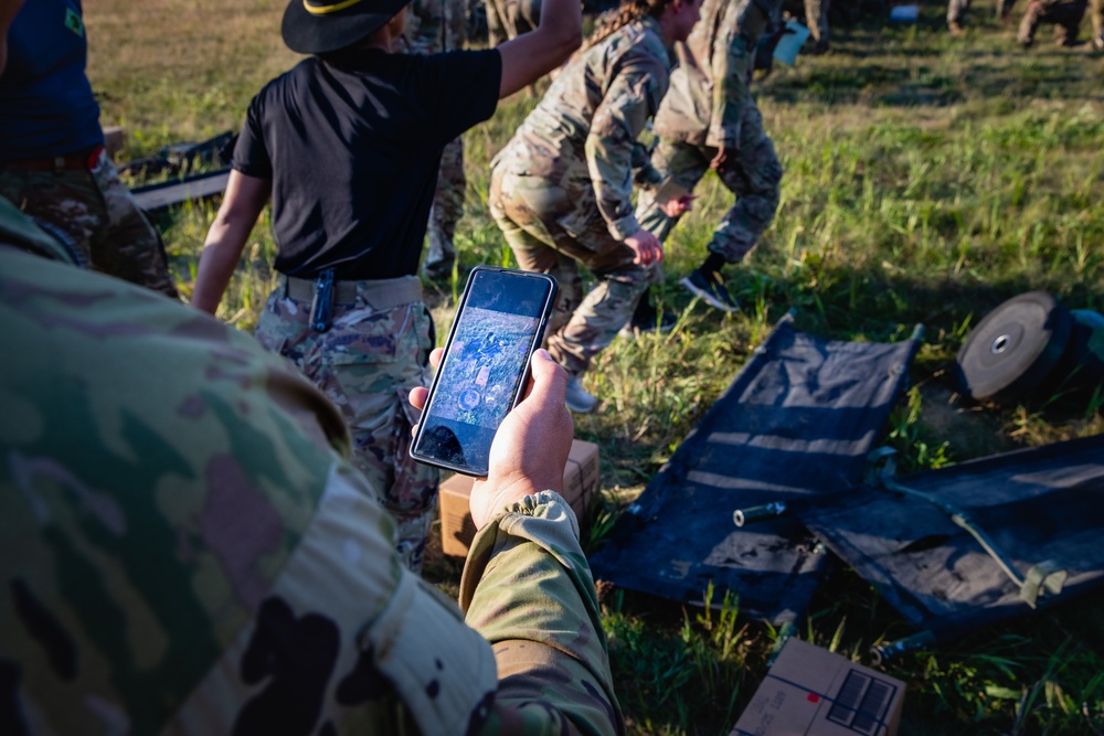 Spur Candidates Conduct a Fitness Challenge During a Spur Ride