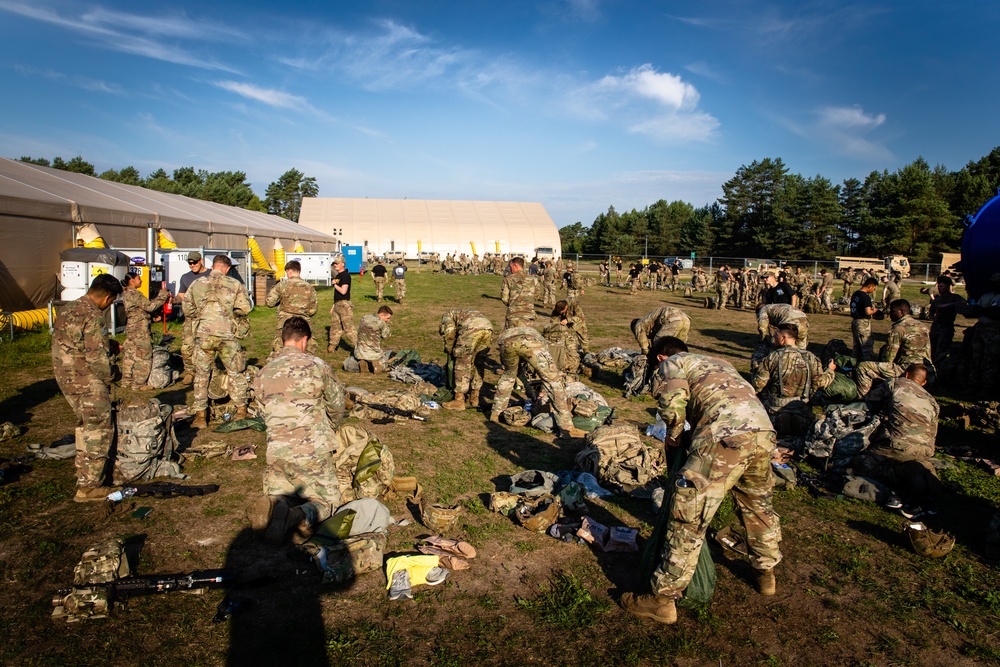 Spur Candidates Conduct an Equipment Inspection During a Spur Ride