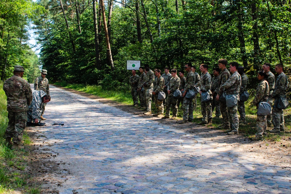 Spur Candidates Conduct CBRN Lane During the Spur Ride