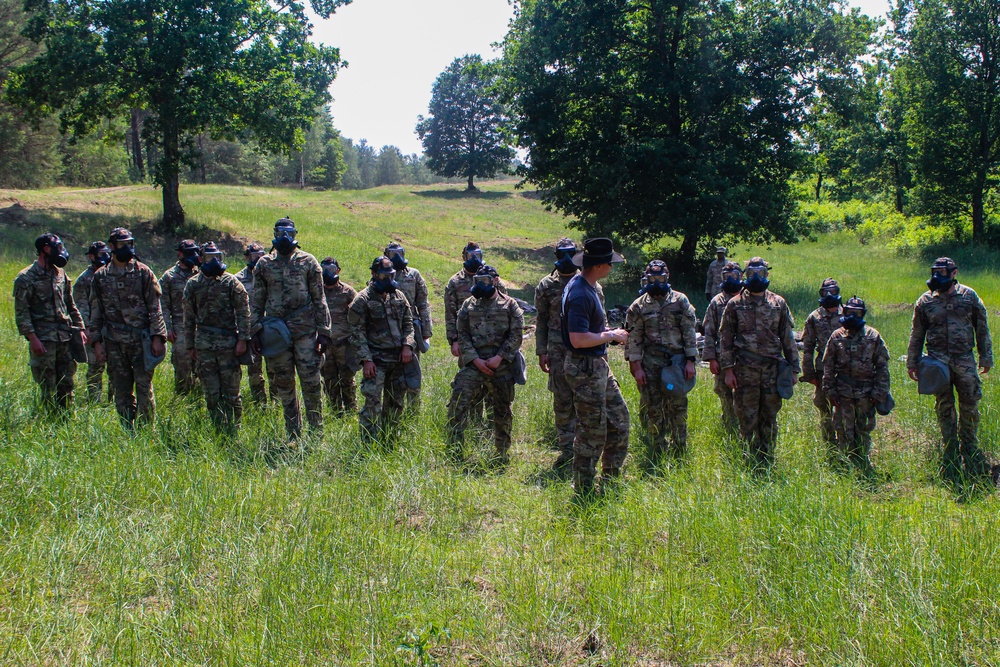 Spur Candidates Conduct CBRN Lane During the Spur Ride