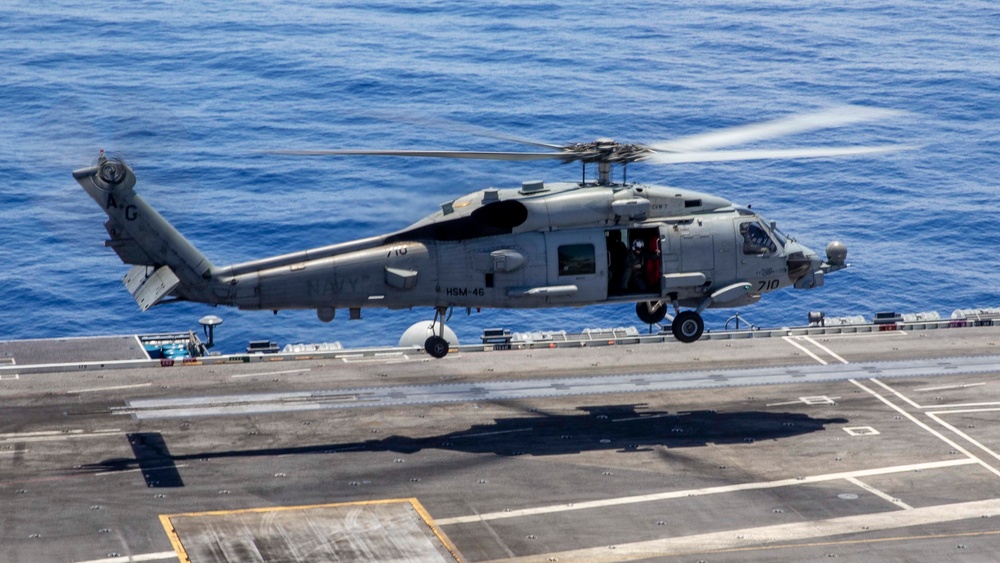 Helicopter Flight Operations Aboard USS George H.W. Bush (CVN 77)