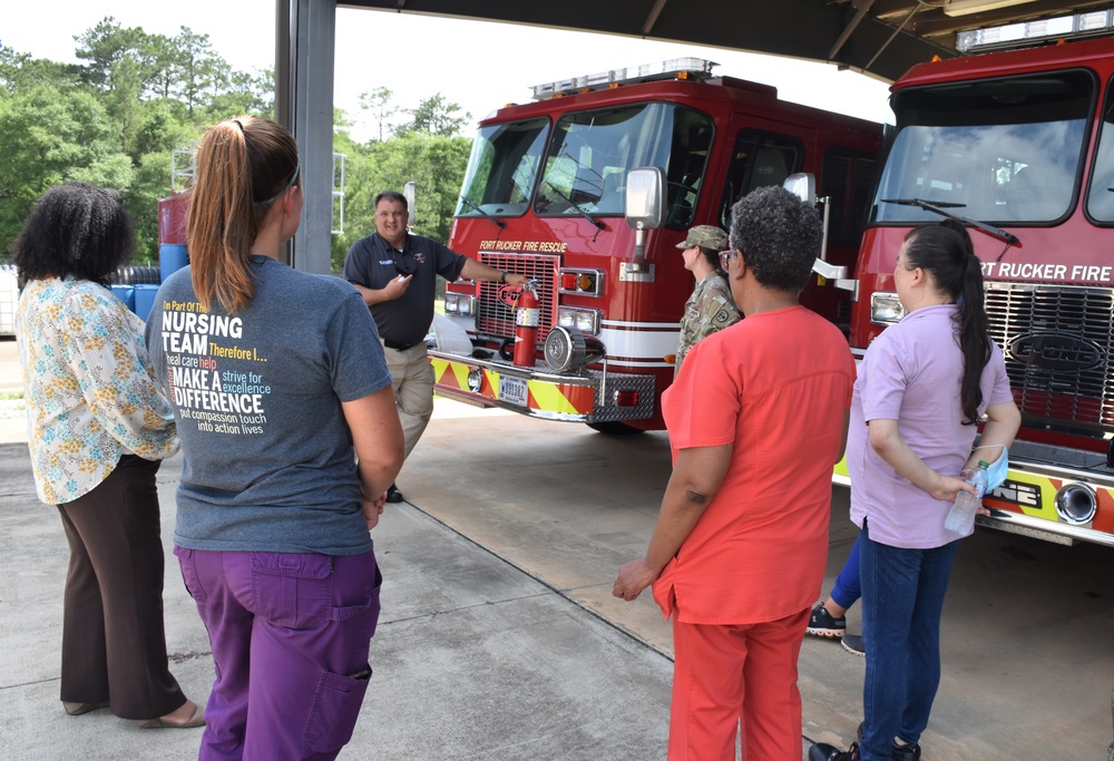 Lyster staff participates in fire extinguishers training event.