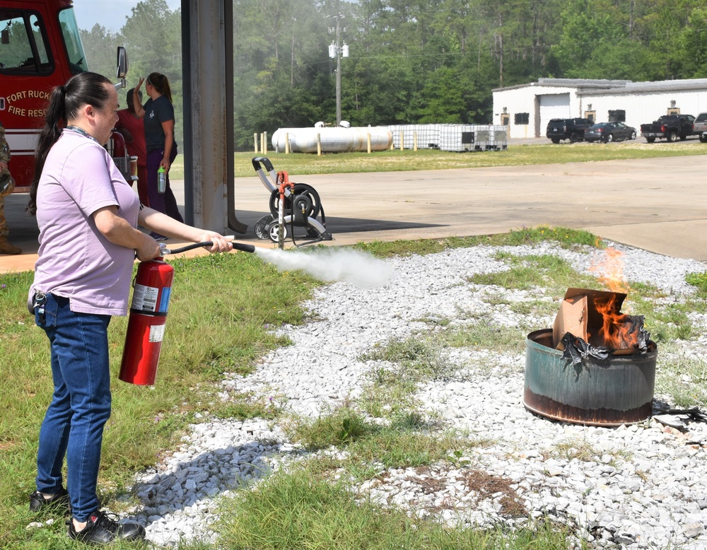 Lyster participates in fire extinguisher training