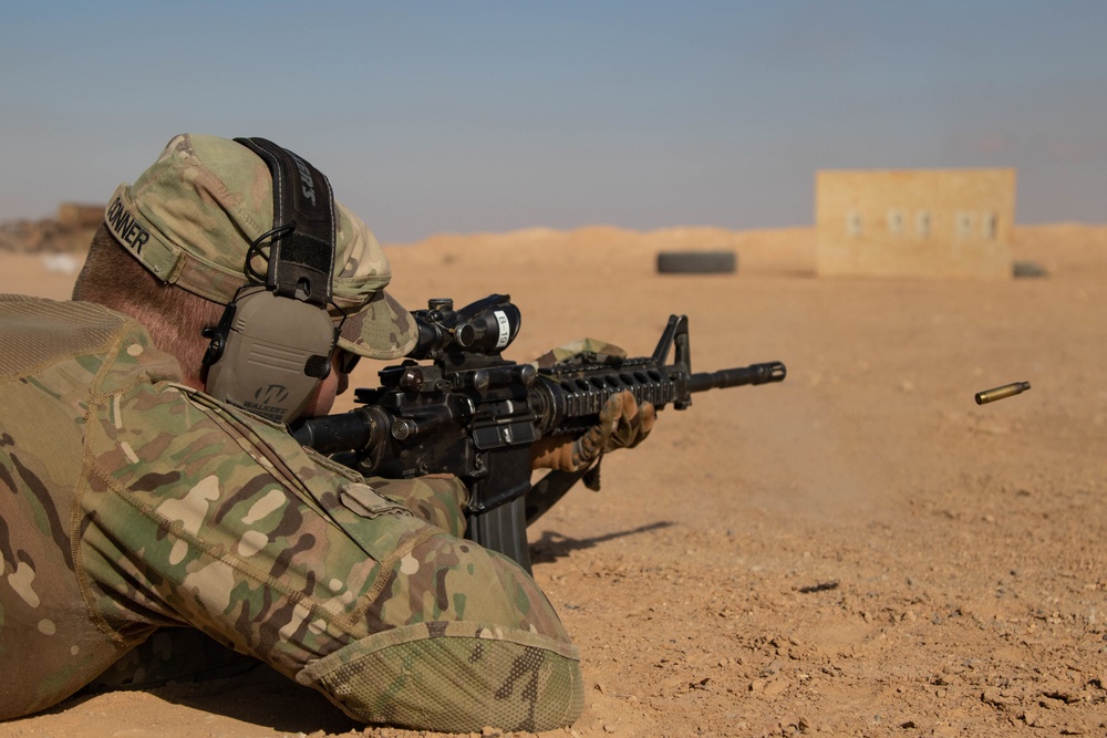 3rd Battalion, 126th Infantry Regiment conduct close-quarters battle exercise during African Lion 22 in Tunisia