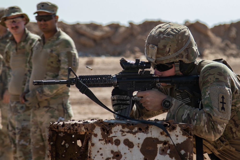 3rd Battalion, 126th Infantry Regiment conduct close-quarters battle exercise during African Lion 22 in Tunisia