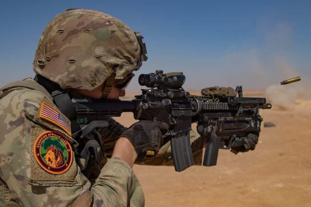 3rd Battalion, 126th Infantry Regiment conduct close-quarters battle exercise during African Lion 22 in Tunisia
