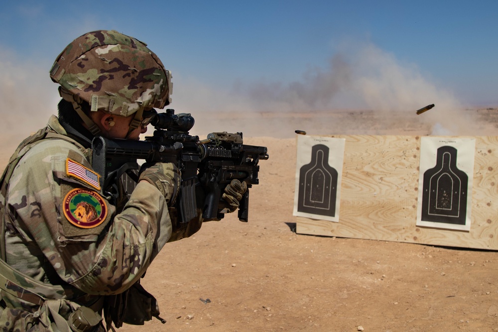 3rd Battalion, 126th Infantry Regiment conduct close-quarters battle exercise during African Lion 22 in Tunisia