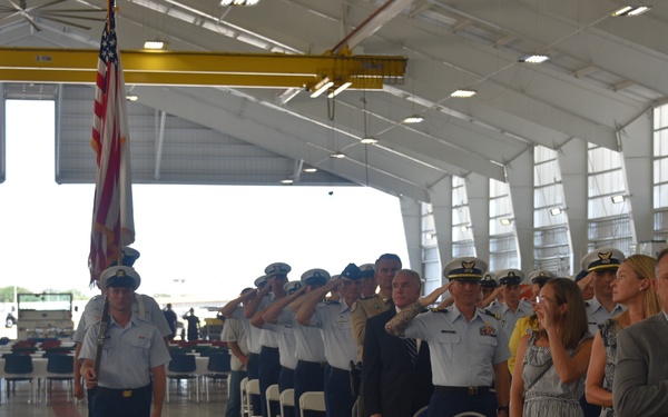 Color Guard presents the colors at Air Station Clearwater change of command ceremony