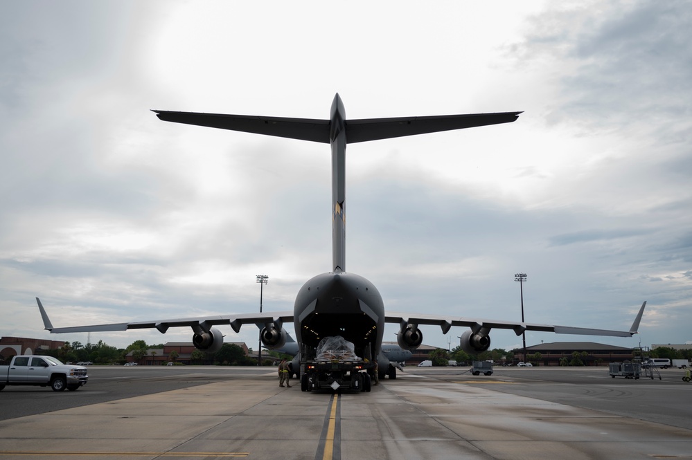 15th Airlift Squadron Executes Night Airdrop Mission