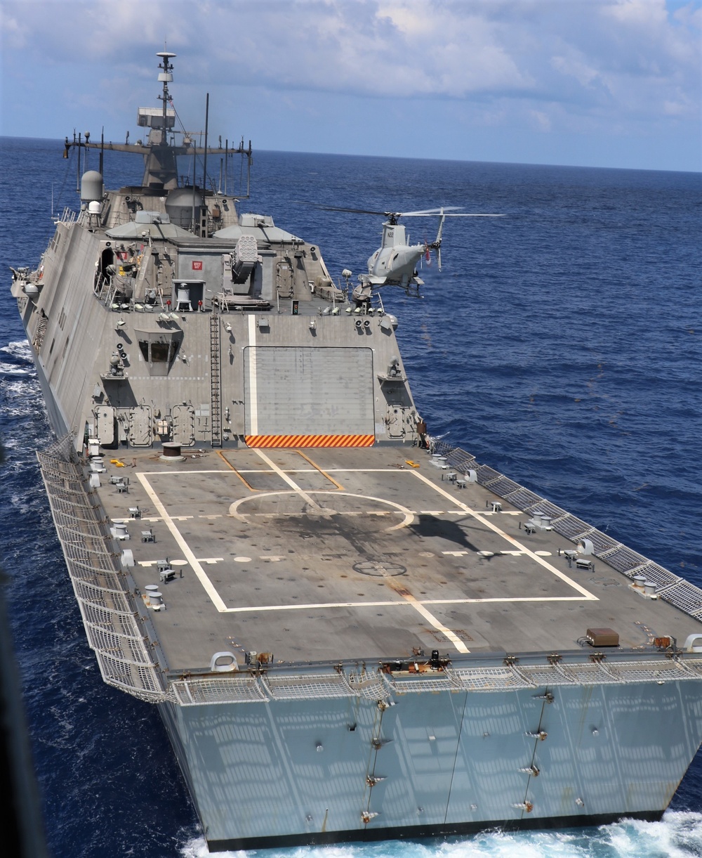HSC 28 Flies Both Fire Scout and Sea Hawk Helicopter on USS Billings
