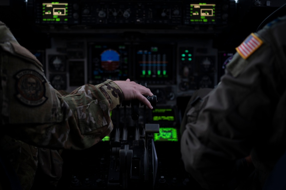 15th Airlift Squadron Executes Night Airdrop Mission