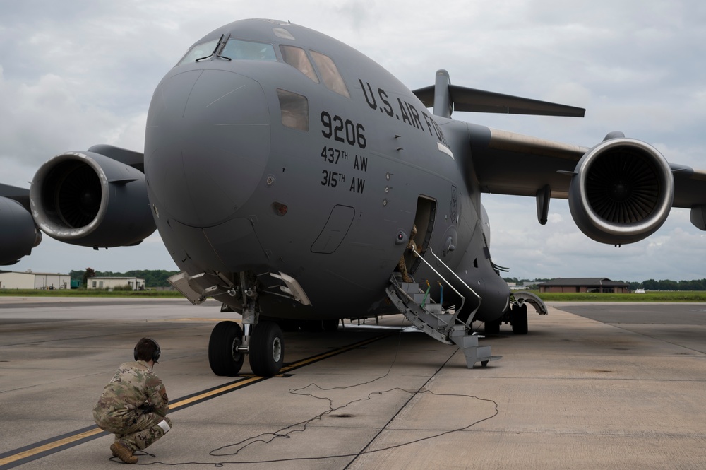 15th Airlift Squadron Executes Night Airdrop Mission