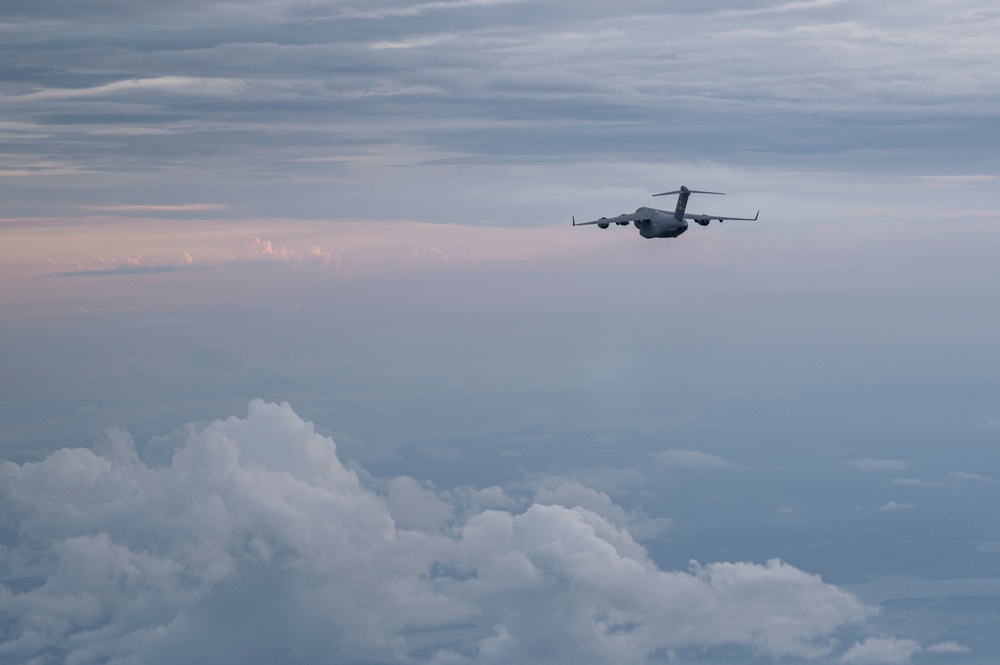 15th Airlift Squadron Executes Night Airdrop Mission