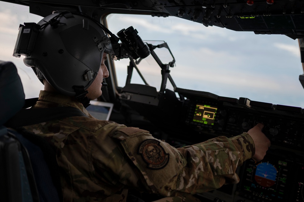 15th Airlift Squadron Executes Night Airdrop Mission