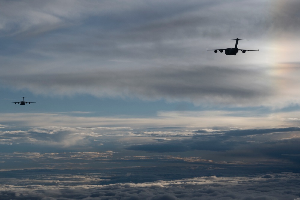 15th Airlift Squadron Executes Night Airdrop Mission