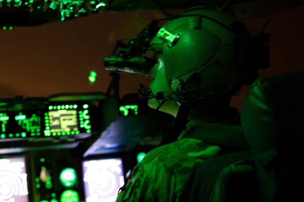 15th Airlift Squadron Executes Night Airdrop Mission