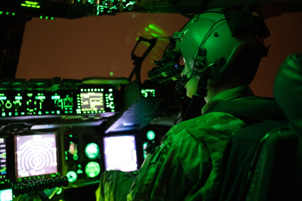 15th Airlift Squadron Executes Night Airdrop Mission